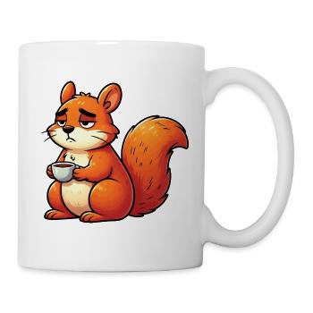 Eichhörnchen Eichhorn Eichhörnchenliebhaber Nager - Tasse - Weiß - Rechts