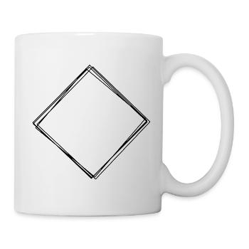 Raute handgezeichnet - Tasse - Weiß - Rechts