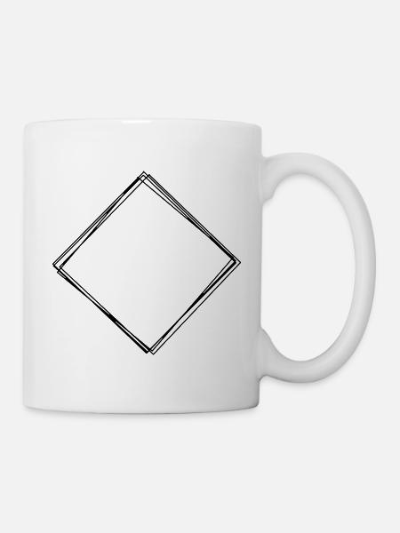 Raute handgezeichnet - Tasse - Weiß
