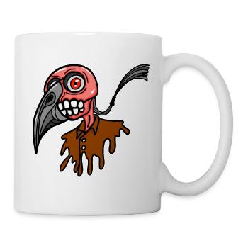 Ein Ghul mit Rabenmaske. - Tasse - Weiß - Rechts