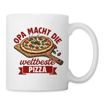 Pizzabäcker macht die weltbeste Pizza - Tasse - Weiß - Rechts