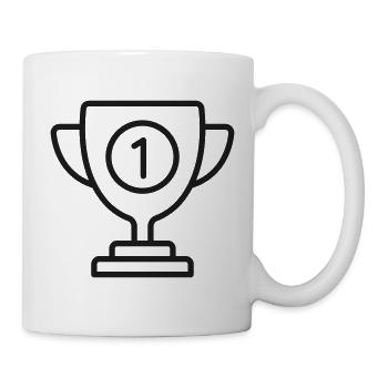 Trophäen-Symbol des ersten Platzes - Tasse - Weiß - Rechts