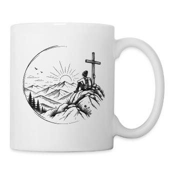 Wanderin auf dem Gipfel - Tasse - Weiß - Rechts