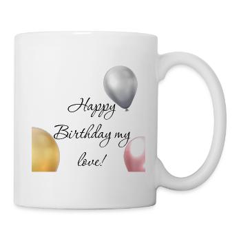 Alles Gute zum Geburtstag - Tasse - Weiß - Rechts