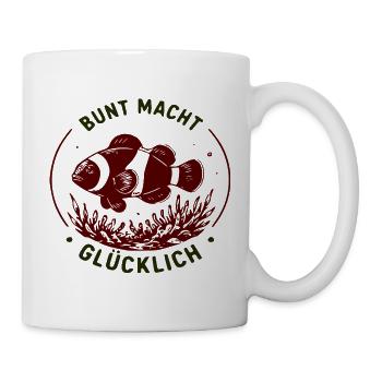 Bunte Boxhandschuhe Glücklich - Tasse - Weiß - Rechts