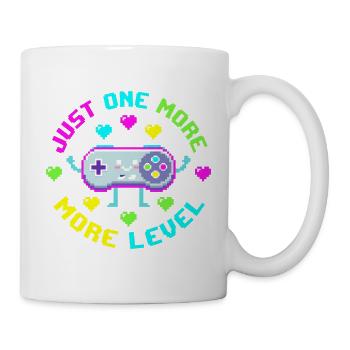 Retro Pixel Controller Level - Just one more level - Tasse - Weiß - Rechts