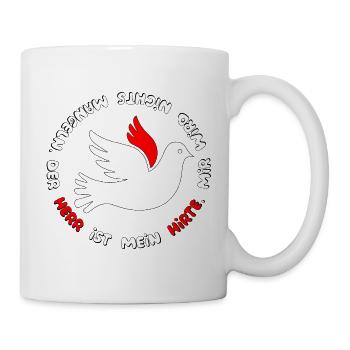 Taube mit psalm spruch  - Tasse - Weiß - Rechts