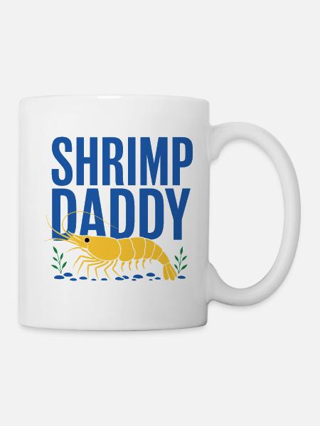 Shrimp Daddy Zwerggarnele - Tasse - Weiß