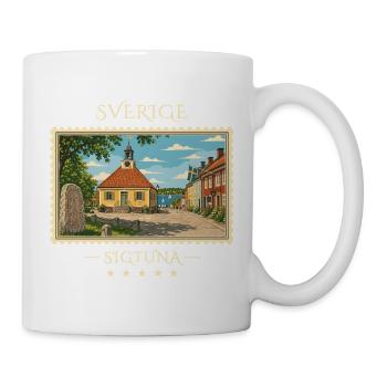 Schweden Sigtuna Vintage Reisemarke - Tasse - Weiß - Rechts