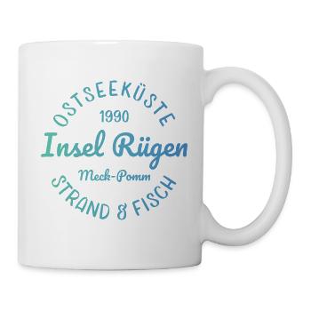 Ostseeküste - Insel Rügen - Tasse - Weiß - Rechts