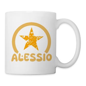 Alessio als Stern - Tasse - Weiß - Rechts
