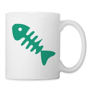 Gruene Fischgraete Icon - Tasse - Weiß - Rechts