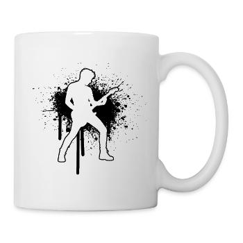 Geschenkidee für den Gitarrenspieler mit E-Gitarre - Tasse - Weiß - Rechts