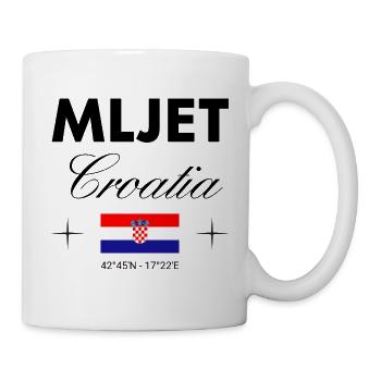 Mljet Kroatien Koordinaten Reise Souvenir - Tasse - Weiß - Rechts