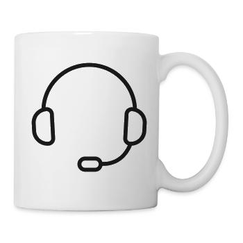 Headset Helpdesk Zeilen-Symbol - Tasse - Weiß - Rechts