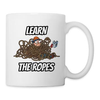 Learn the Basics – Witzige, wörtliche Idiom-Zeichentrickserie - Tasse - Weiß - Rechts