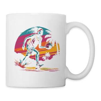 Basketballerin Retrowave - Tasse - Weiß - Rechts