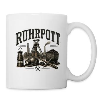 Ruhrpott - Bergbau - Zeche - Kumpel - Zollverein - Tasse - Weiß - Rechts