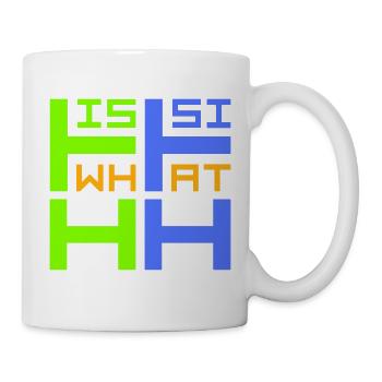It Is What It Is Es Ist Wie Es Ist Zitat Logo Text - Tasse - Weiß - Rechts