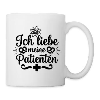 Ich liebe meine Patienten - Tasse - Weiß - Rechts