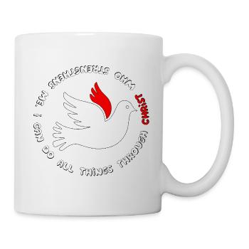 Dove with bible verse - Tasse - Weiß - Rechts