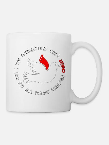 Dove with bible verse - Tasse - Weiß