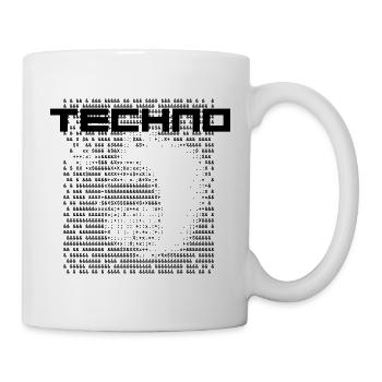 Techno-cyber-futuristische Ascii-Kunst - Tasse - Weiß - Rechts