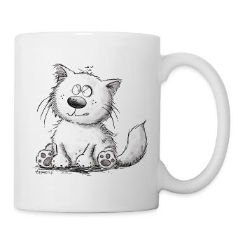 Mürrische Katze mit schlechter Laune - Tasse - Weiß - Rechts