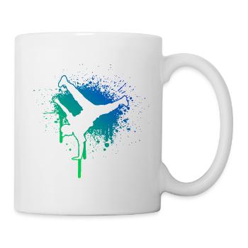 Geschenkidee für einen Hip-Hop-Tänzer mit B-Boying - Tasse - Weiß - Rechts