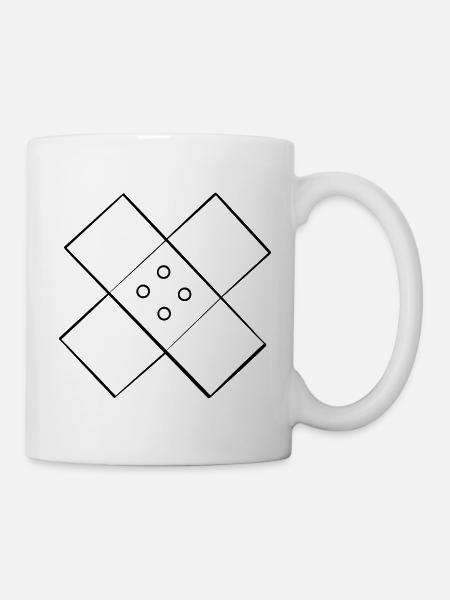 Pflaster_schwarz_1 - Tasse - Weiß