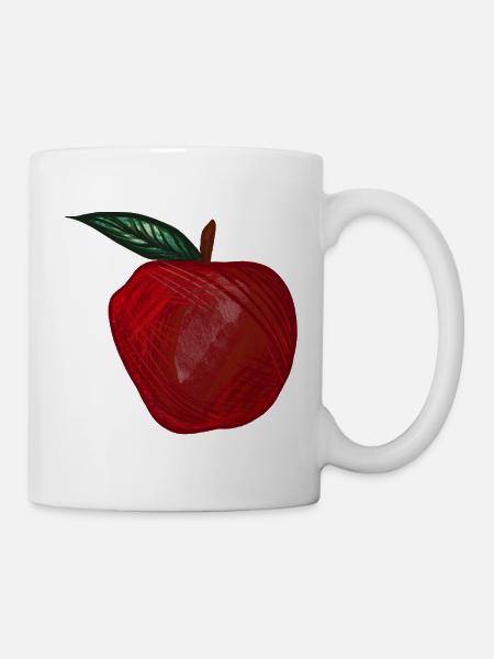 Crimson Apple Skizze - Tasse - Weiß