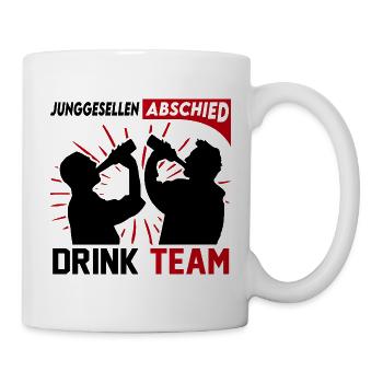 Junggesellenabschied Drink Team Mann Saufen Team - Tasse - Weiß - Rechts