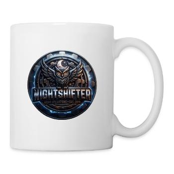 Nachtshifter Eulenlogo - Tasse - Weiß - Rechts