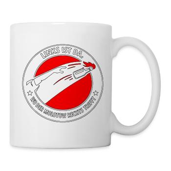 Molotow Logo: Links Ist Da - Tasse - Weiß - Rechts