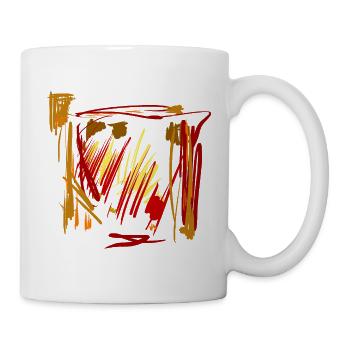Abstrakter Hintergrund -  - Tasse - Weiß - Rechts