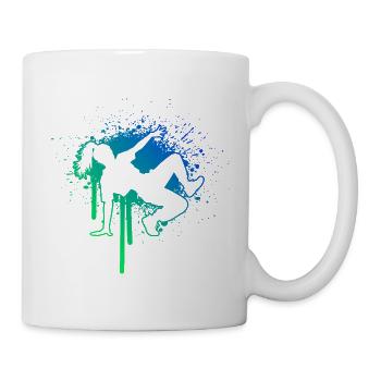 Geschenkidee für eine Breakdancerin mit Breakdance - Tasse - Weiß - Rechts