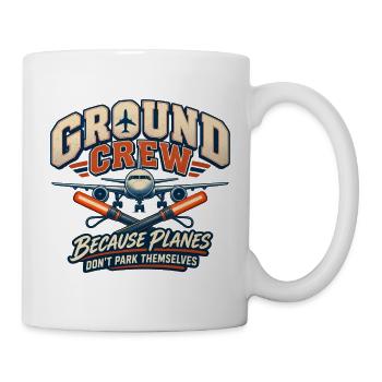 Lustige Bodencrew Luftfahrt - Tasse - Weiß - Rechts