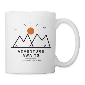 Adventure Awaits - Tasse - Weiß - Rechts