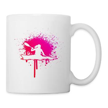 Geschenkidee für eine Wildwasserfahrerin mit Kayak - Tasse - Weiß - Rechts