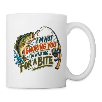 Lustiges Angelshirt – Ich ignoriere dich nicht, ich bin Wa - Tasse - Weiß - Rechts