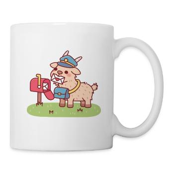 Cute Goat Postzustellung - Tasse - Weiß - Rechts