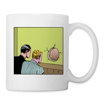 Loch in der Wand - Tasse - Weiß - Rechts