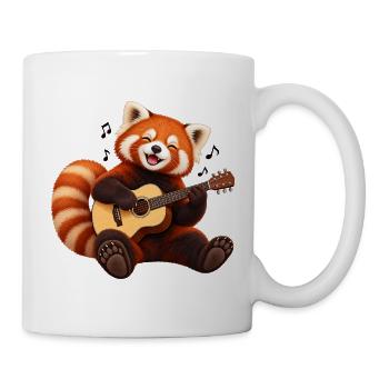 Gitarrenspielender Red Panda - Tasse - Weiß - Rechts
