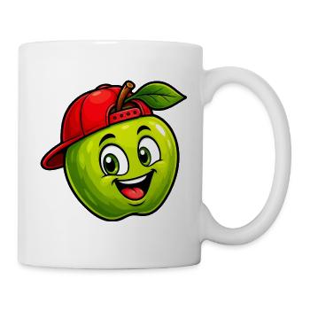 Spritziger Apfel mit Snapback - Tasse - Weiß - Rechts