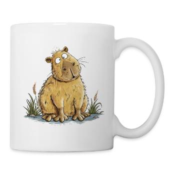 Lustiges Capybara I Wasserschwein Tierhumor - Tasse - Weiß - Rechts
