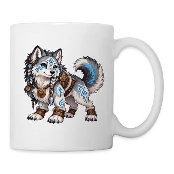 Kawaii Runenwolf - Tasse - Weiß - Rechts