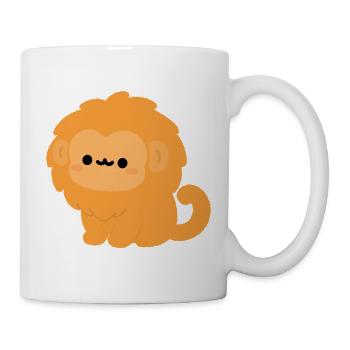 Goldener Löwe Tamarin-Affe - Tasse - Weiß - Rechts