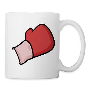 Boxhandschuhe Motiv Boxen - Tasse - Weiß - Rechts