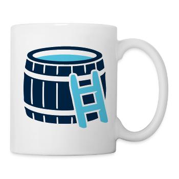 Eisbad Badefass Icon - Tasse - Weiß - Rechts