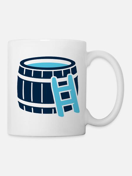 Eisbad Badefass Icon - Tasse - Weiß